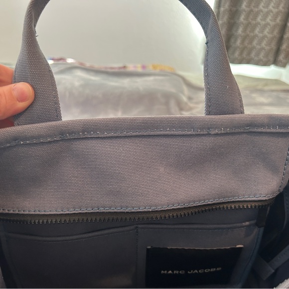 Marc Jacobs The Tote Bag Blue Shadow Medium Canvas - Picture 5 of 10